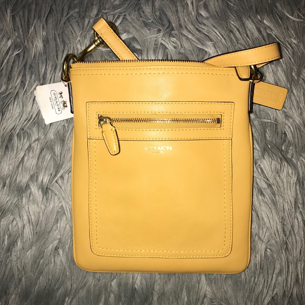 Coach Mustard Leather Crossbody Bag